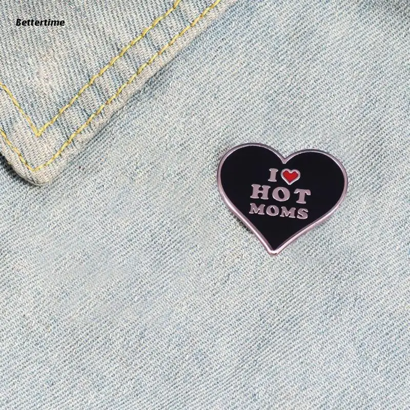 Модная брошь B36D в форме сердца для шарфа булавка женщин значок горячих мам на