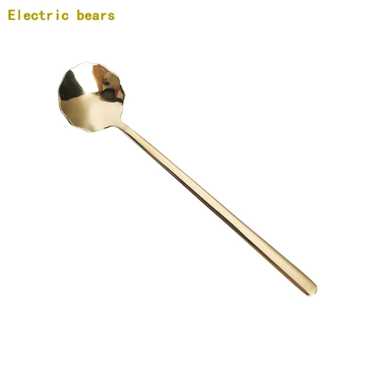 

3pcs Creative Modelling Stainless Steel Spoon Cutlery Set Coffee Ice Cream Spoon Dessert Wedding Gift Spoon Golden Dinnerware