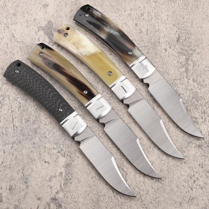 Ручка бычьего рога D2 стальной складной карман для кемпинга пеших прогулок