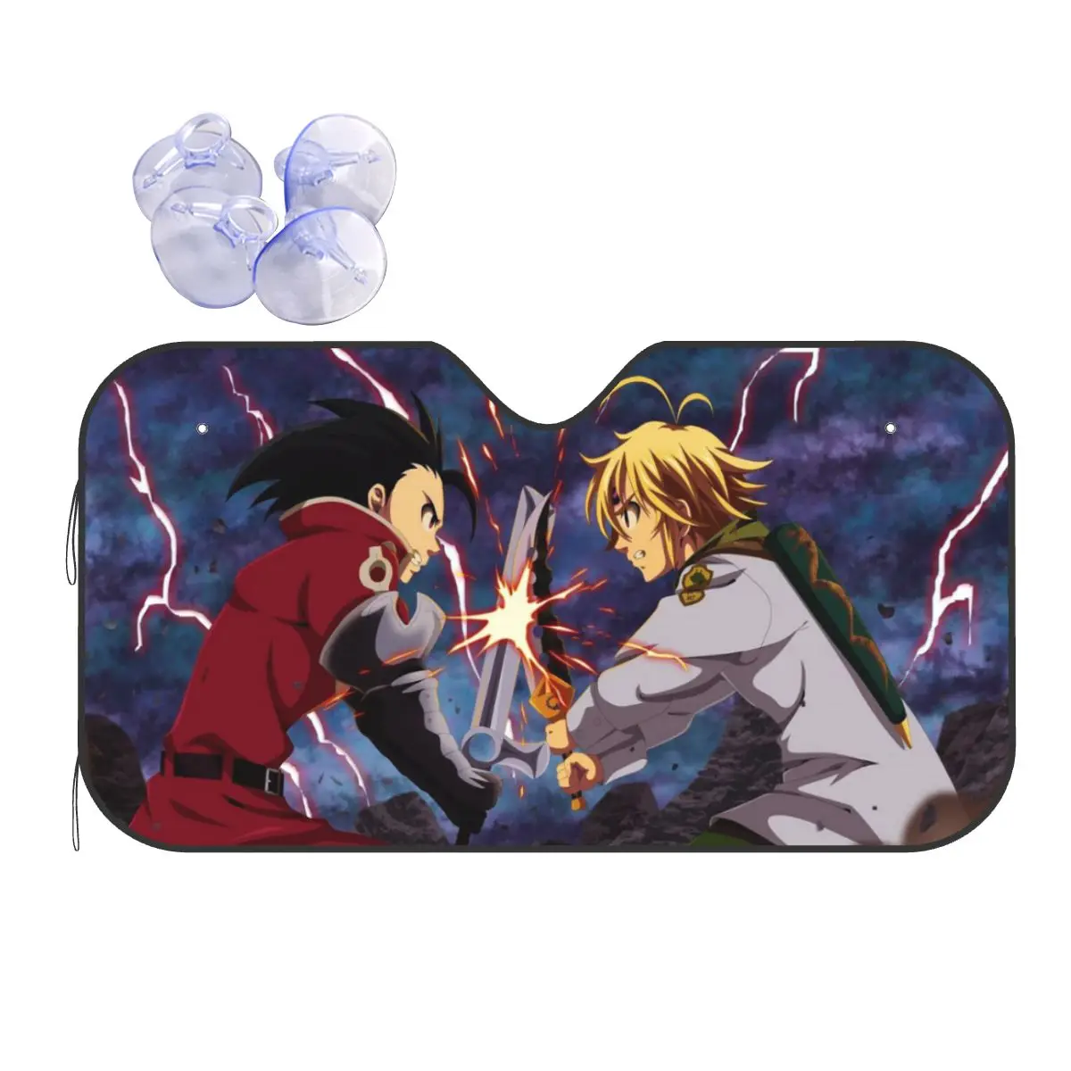 

The Seven Deadly Sins Anime Sunshade Windscreen Nanatsu no Taizai Ban Meliodas Car Window Windscreen Cover Accessories Covers