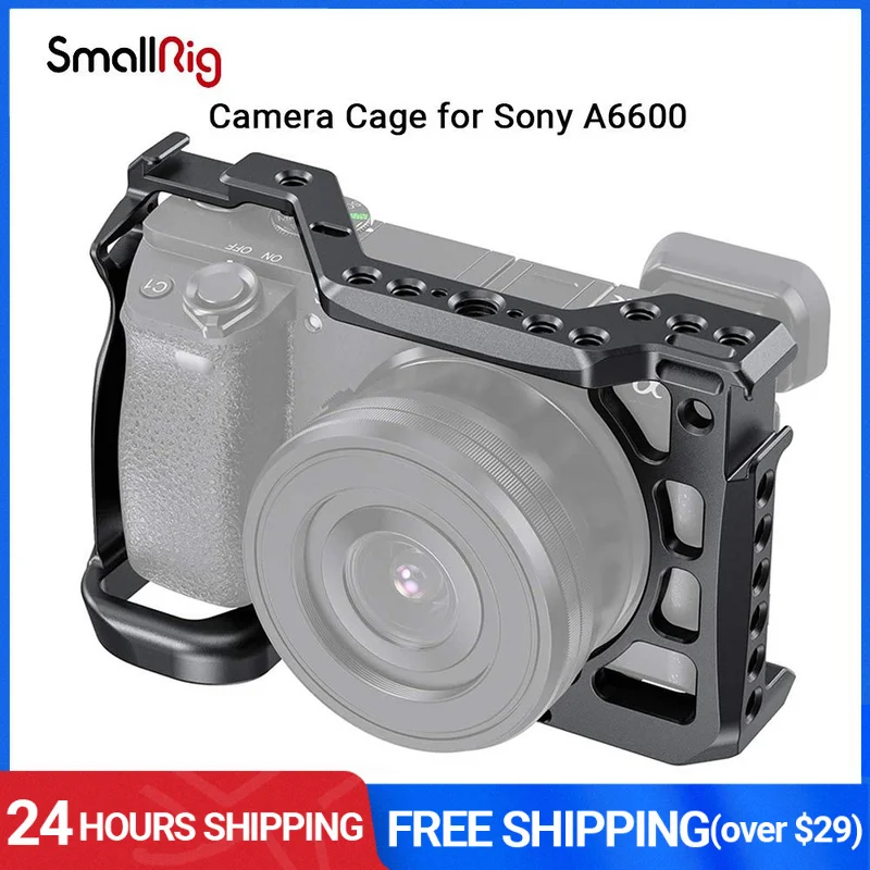 

Клетка для видеосъемки SmallRig A6600 для камеры Sony A6600, клетка с креплением для холодного башмака/ARRI 3/8 ”-16, аксессуары с резьбой-2493