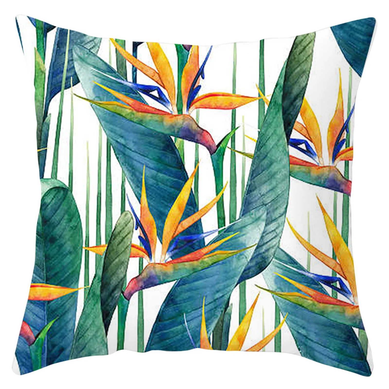 

Green Plant Printing Pillow Cover Throw Pillow Case Modern Room Decorative Sofa Pillowcase For Living Room Home Supplies