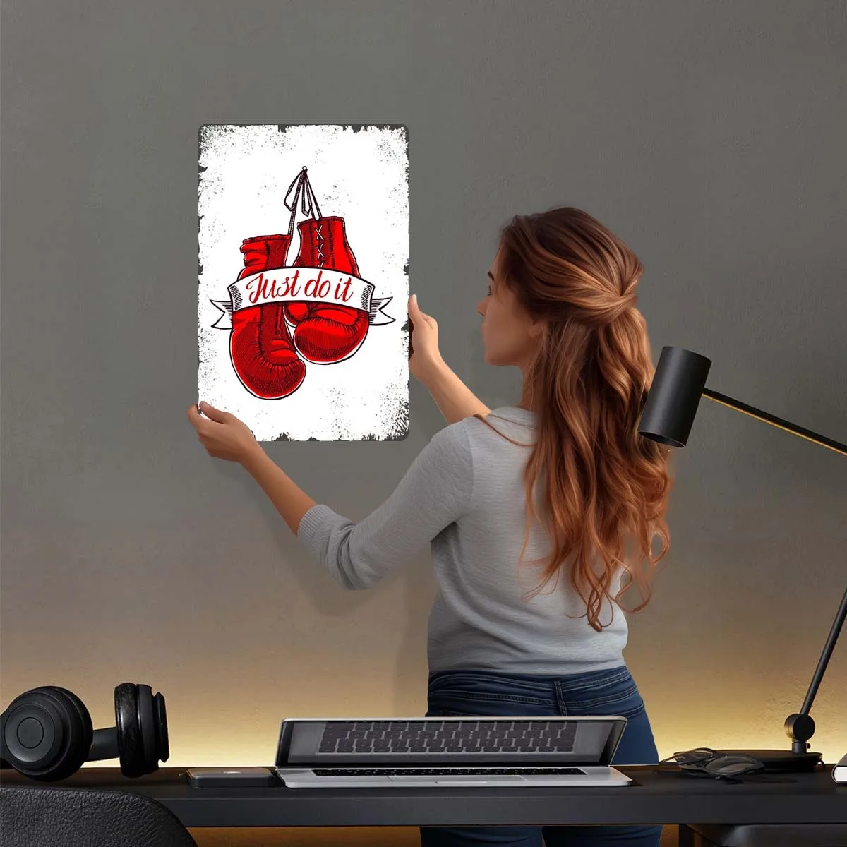 Металлический плакат для бокса украшения комнаты металлические жестяные