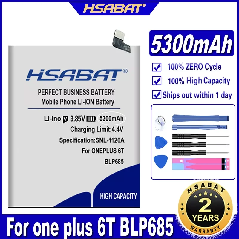 

2023New HSABAT BLP685 5300mAh Battery For ONEPLUS 6T one plus 6T one plus 7