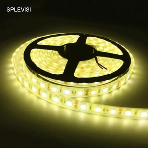 Luces fita tira Светодиодная лента 5050 IP68 Водонепроницаемая 12 в 60 светодиодовм наружное освещение для бассейна аквариума пруда фонтана ванной