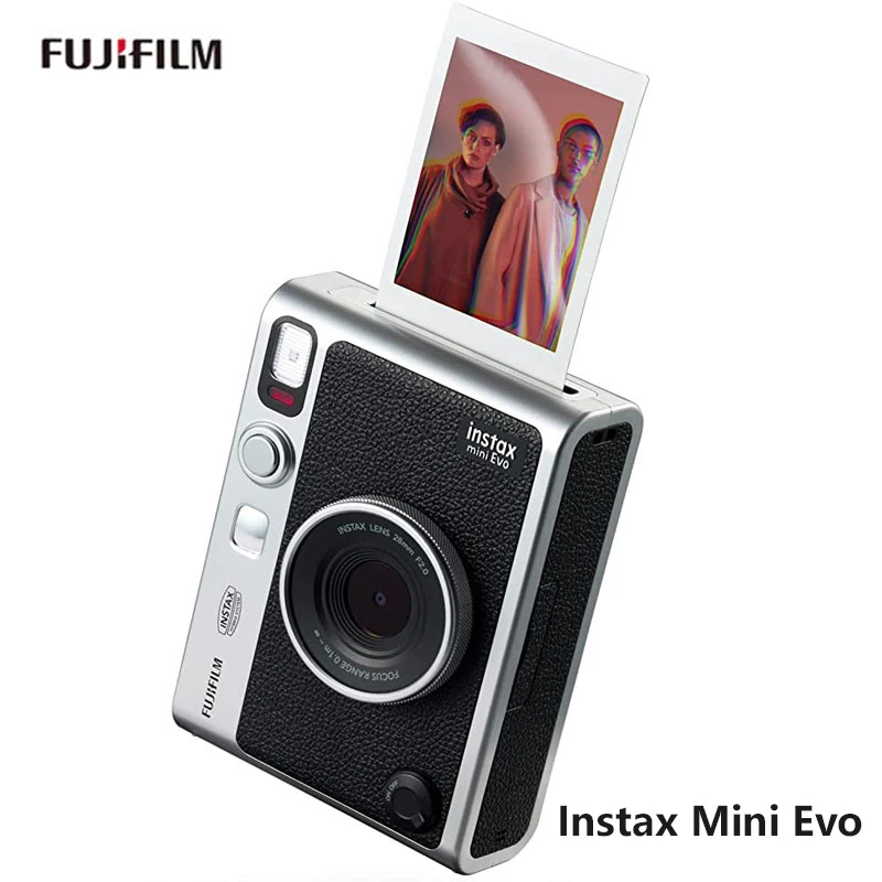 

Оригинальная пленка FUJIFILM Instax Mini EVO для мгновенной печати, ретро камера, черная металлическая подарочная коробка, подарок для студента на ден...