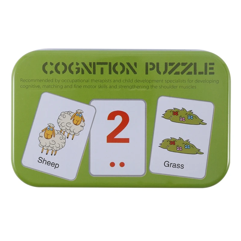 

-Anti-Tear Flash Cards Learning Alphabet Puzzle Cards, Matching Puzzle Cognitive Early Educational Learning Toys Mental Storage