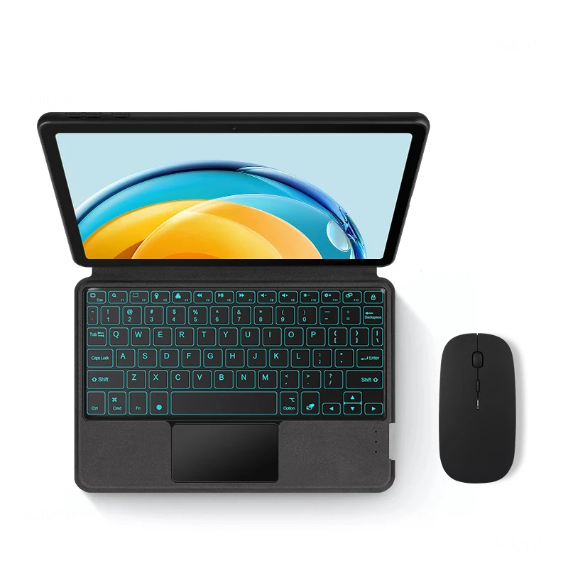 

Встроенный чехол для клавиатуры с тачпадом и подсветкой для Huawei MatePad SE 10,4 AGS5-L09 W09, тонкий кожаный чехол с магнитной застежкой