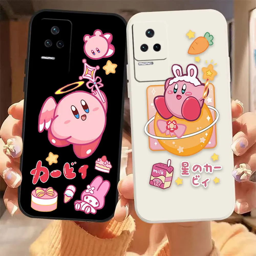 

Cartoon Cute Kirby Phone Case For Redmi K60E K60 K50 K40S K40 K30 K20 12C 10C 9A 9 8A 8 10X 10A 10 Pro 4G 5G Gaming Case Shell