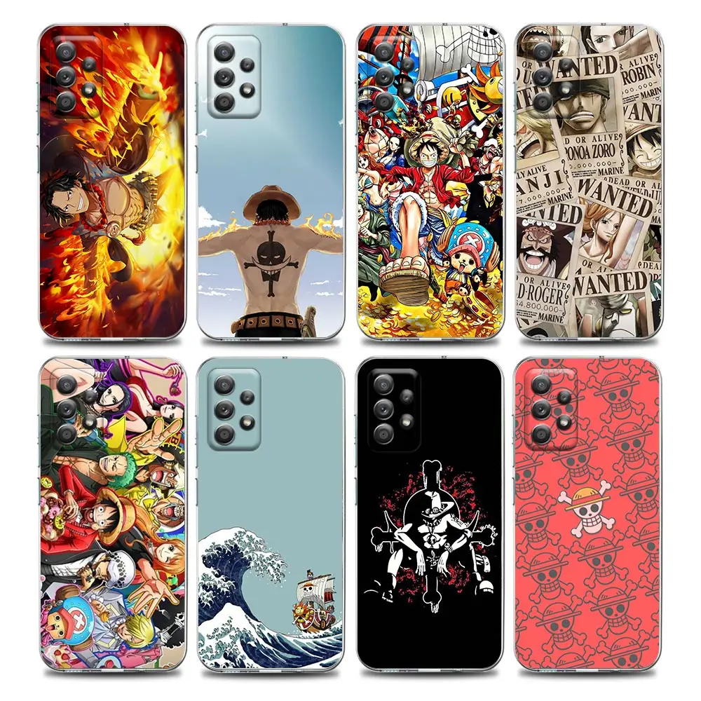 

Anime One Piece Ace Luffy Zoro Clear Samsung Case for A01 A02 A02s A11 A12 A21 A31 A41 A32 A51 A71 A42 A52 A72 Soft Silicone