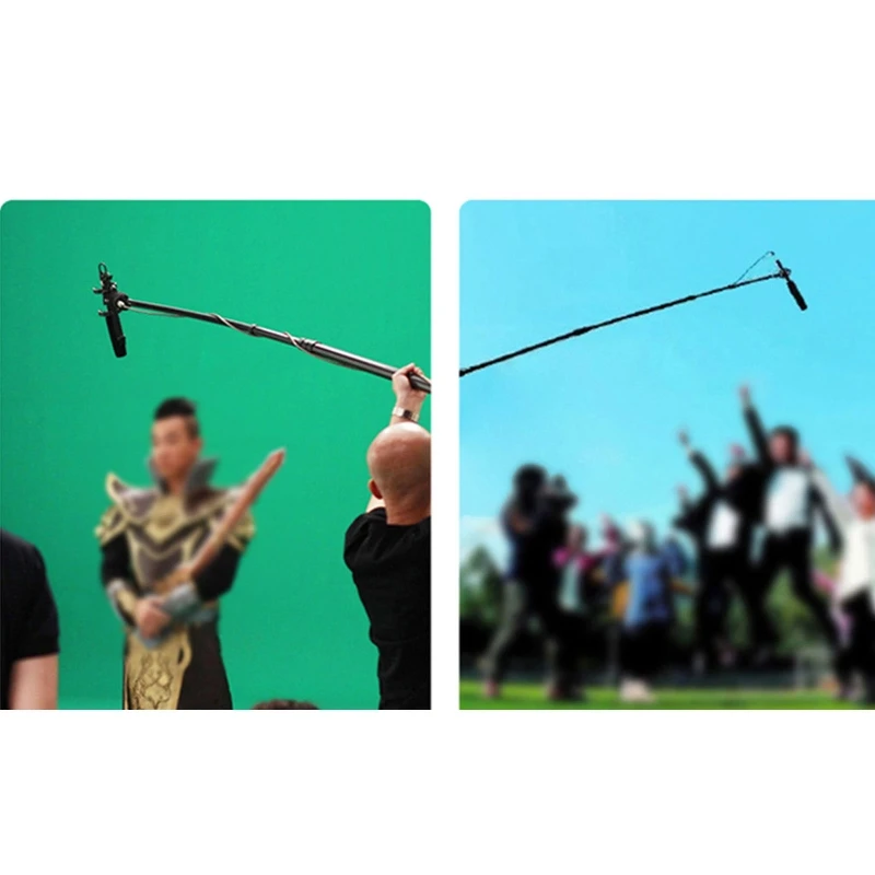 

Portable Handheld Boom Pole for Filming with 1/4" 3/8" Threads Microphone Arm