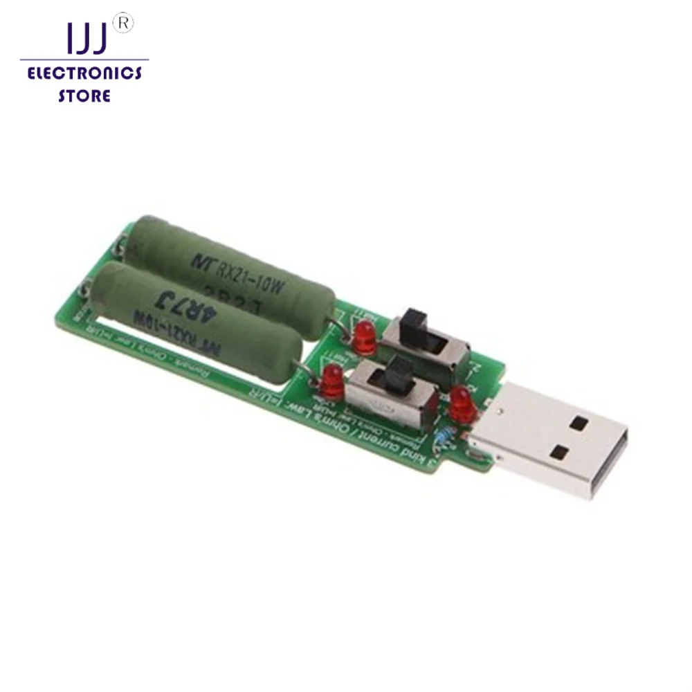 

Резистор USB dc электронная нагрузка с регулируемым переключателем 1A 2A ток емкость разряда напряжение светодиодный тестер сопротивления бат...