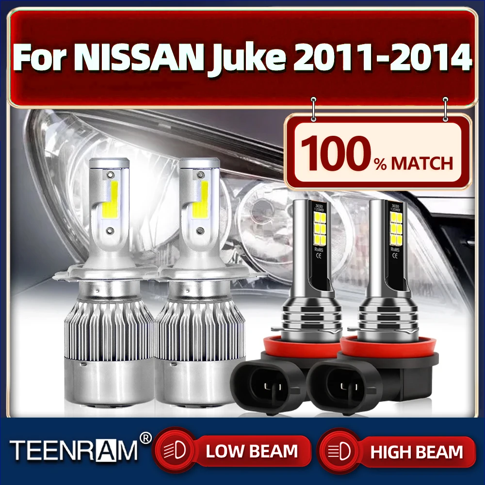

Canbus светодиодный лампы для фар 240 Вт 40000LM автомобильные светильник H11 Turbo Автомобильные противотуманные фары 12 в 6000 К белый для NISSAN Juke 2011 2012 2013 2014