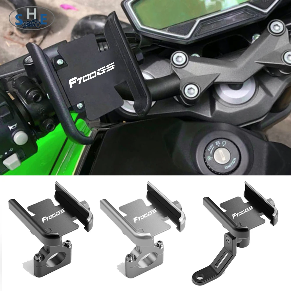 With LOGO For BMW F700GS F750GS F700 750 GS Universal Motorcycle Accessories Handlebar Mobile Phone Holder GPS Stand Bracket