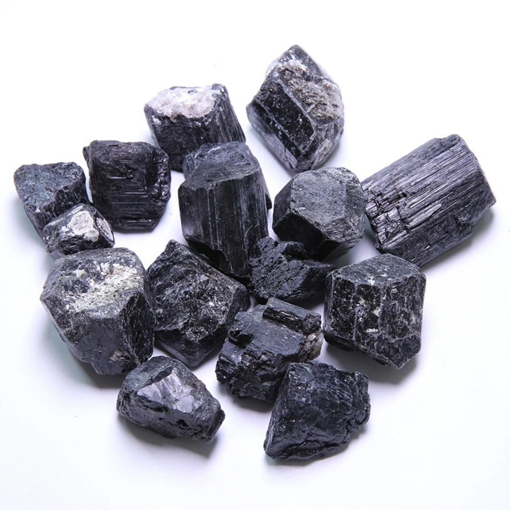 

Irregular Black Tourmaline Raw OreGem Mineral Specimens Crystals Redectromagnetic Radiation Deuce Elgaussing Energy Ston