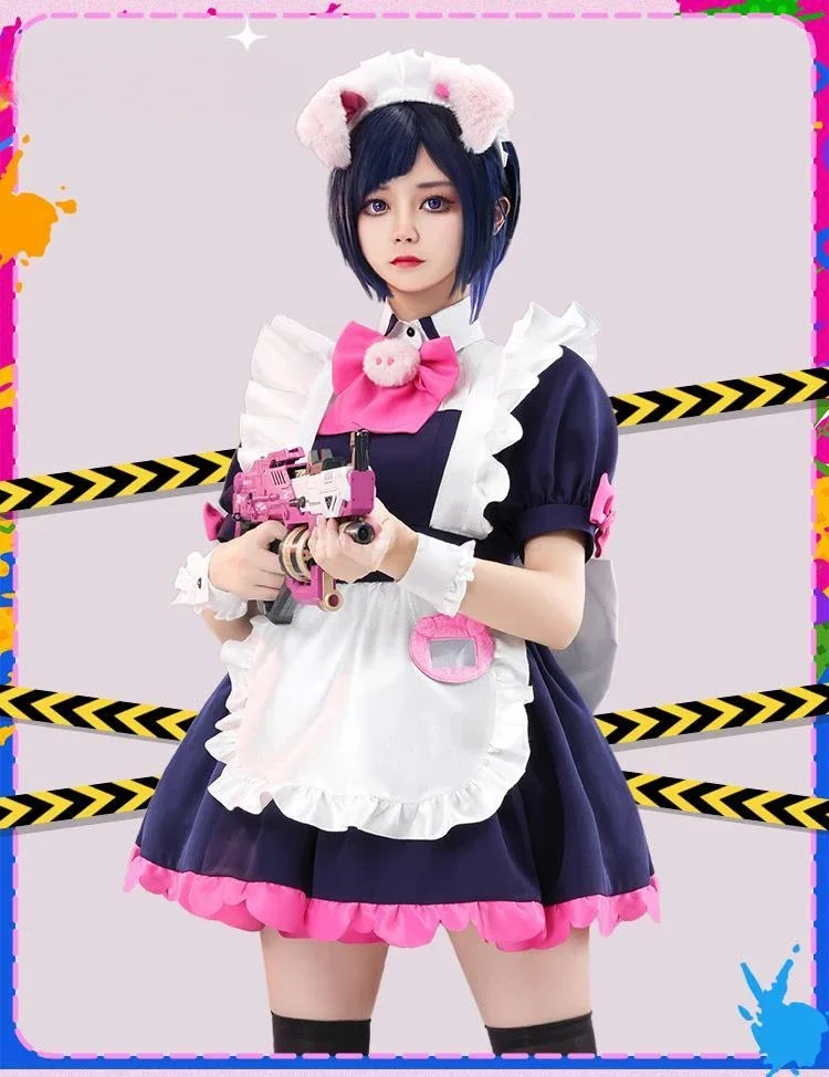 Аниме Akiba Maid War Wahira Nagomi косплей Nagomi/Mannen Ranko S-XL платье горничной женский костюм на