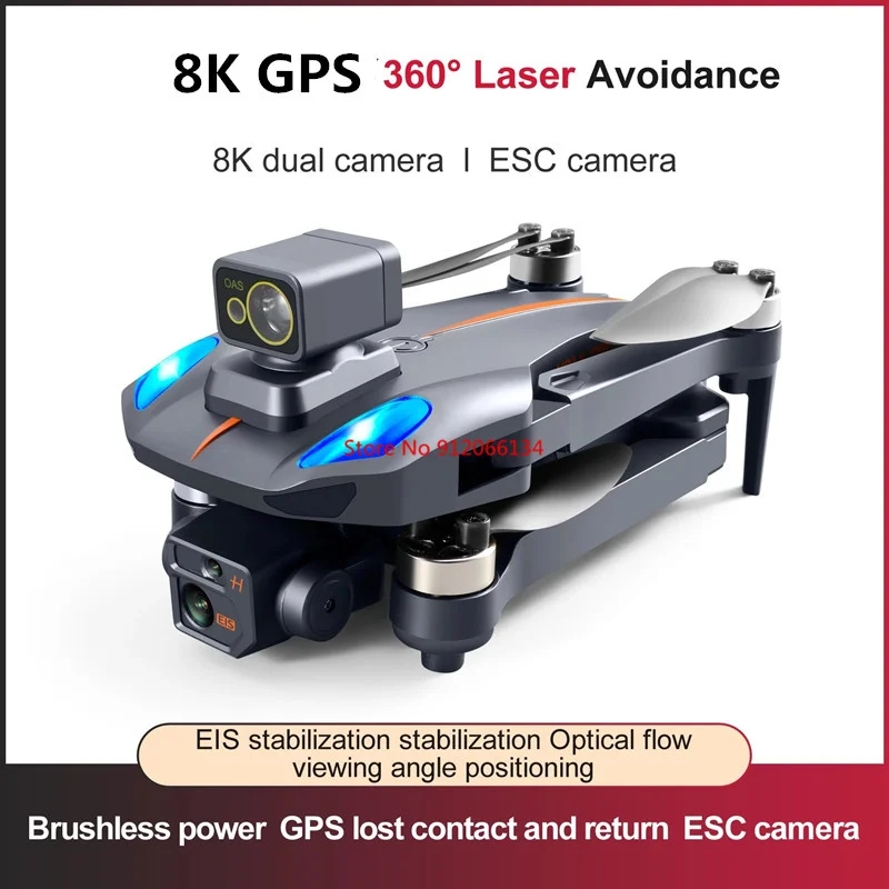 

Professional 8K HD EIS Camera Anti-Shake 5G Brushless Motor Foldable RC Quadcopter 1.2KM Distance Obstacle Avoidance Drone Toys