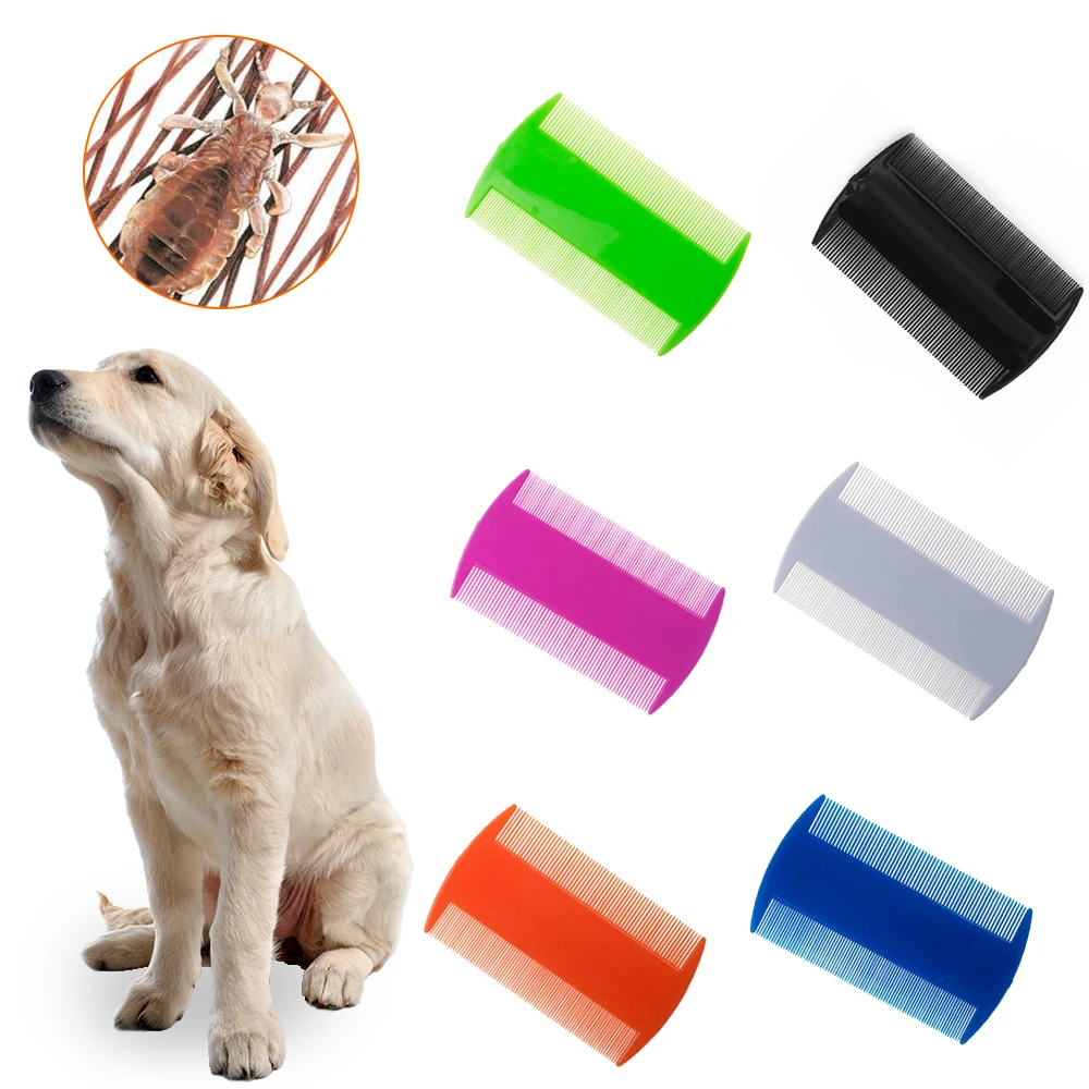 

Pet Items Dog Accessories Cleaning Utensils Comb Plastic Double-sided Dense-toothed Double-row Fleas Lice Deshed Beauty Products
