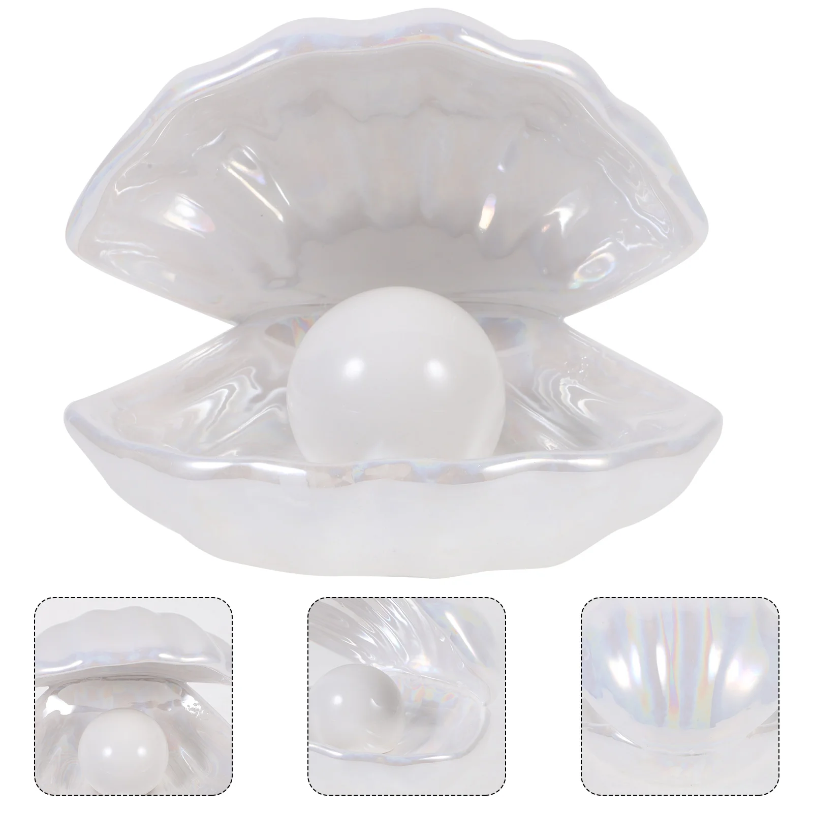 

Light Lamp Night Shell Pearl Bedside Decorative Bedroom Desktop Decor Ornament Ceramics Home Design Ceramic Led Table Lights