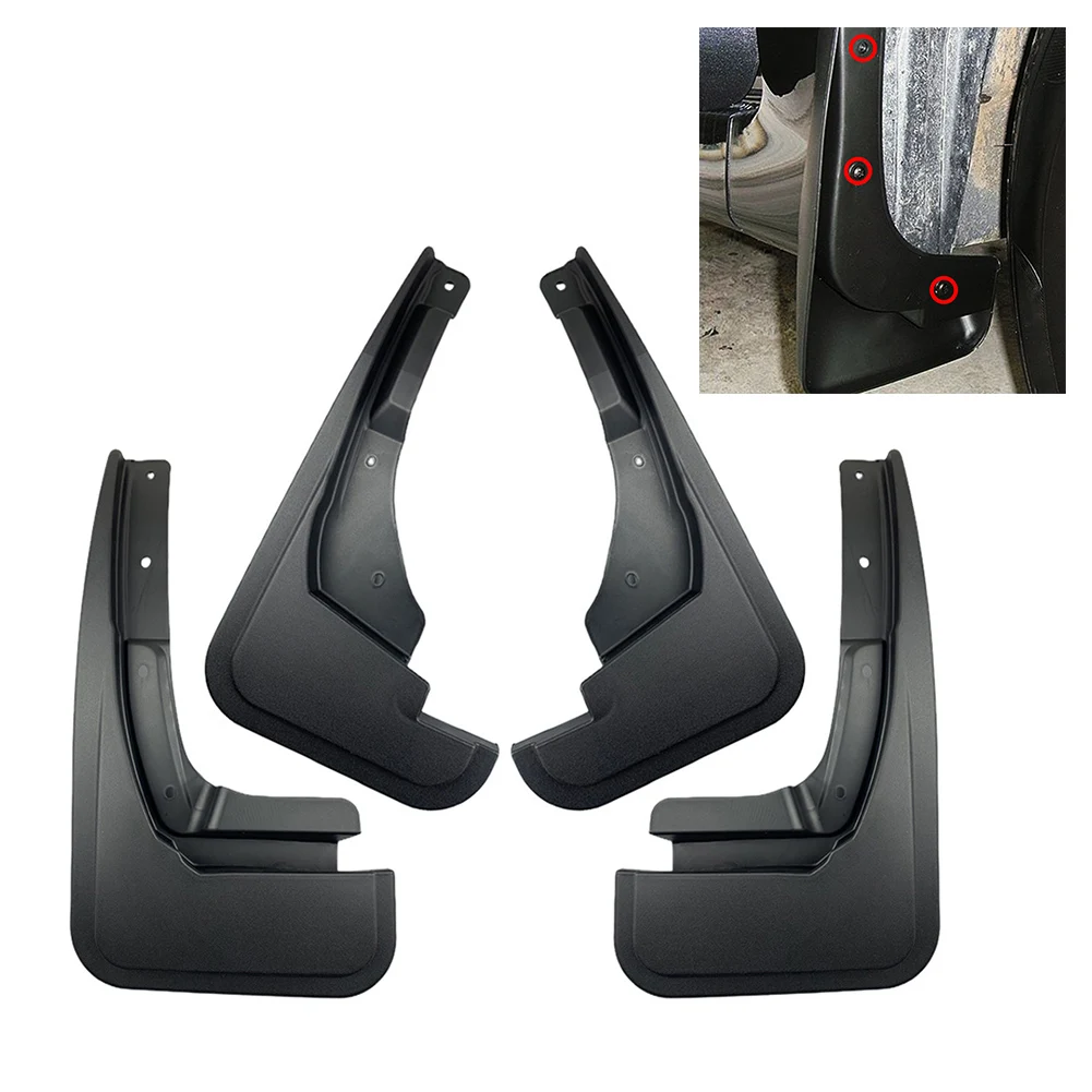 

Screws Mud Guards Splash Guards Splashguards 4pcs Front Rear PP Plastic Automobile Accessories For Ford Maverick 2022 2023