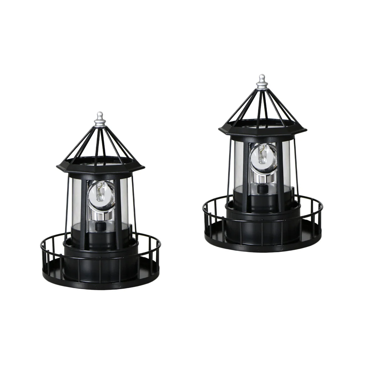 

Light Lighthouse Garden Solar Lighthouse Led Rotatable Lawn Rotating Landscaping Lamp Hanging Patio Decking Statue Beacon