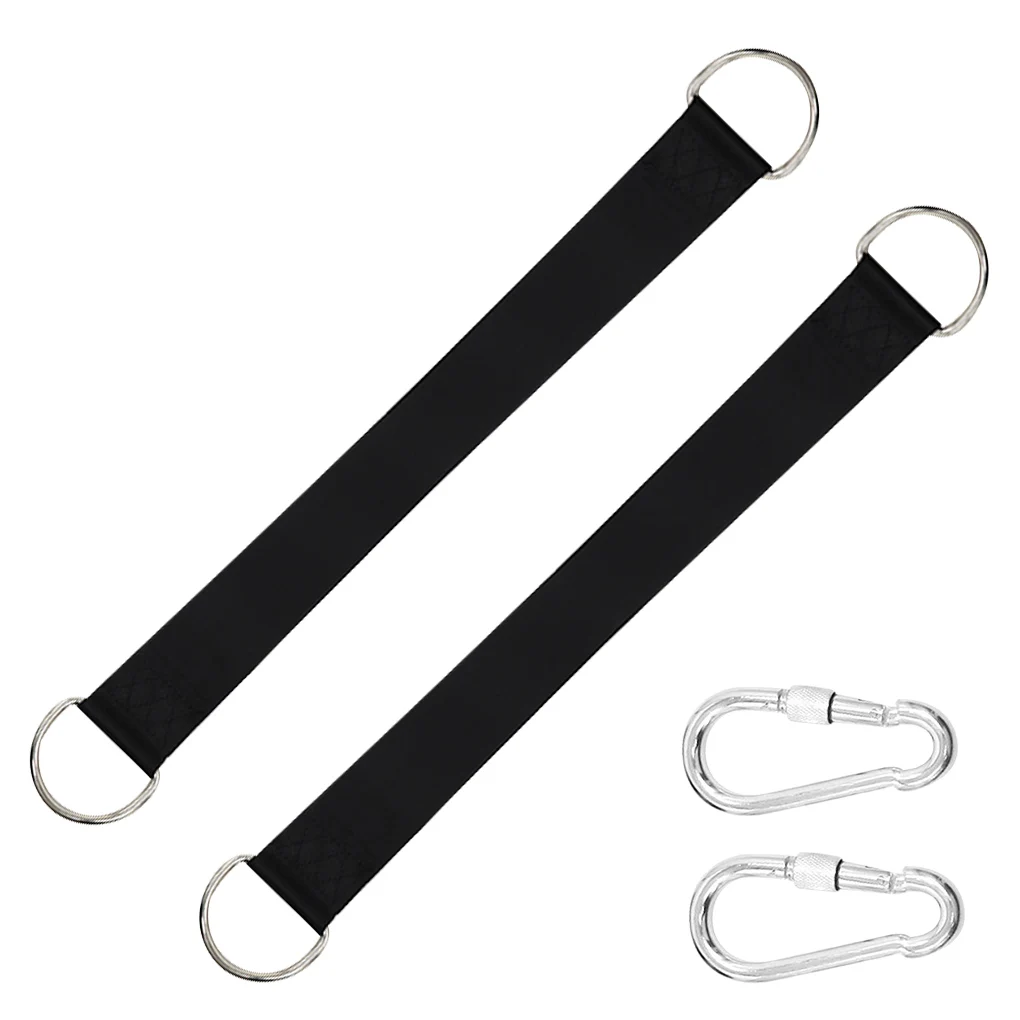 

Swing Hanging Straps with Snap Carabiner Hammock Rope Hangers Hooks Replacement Attachment Playground Mounting Part