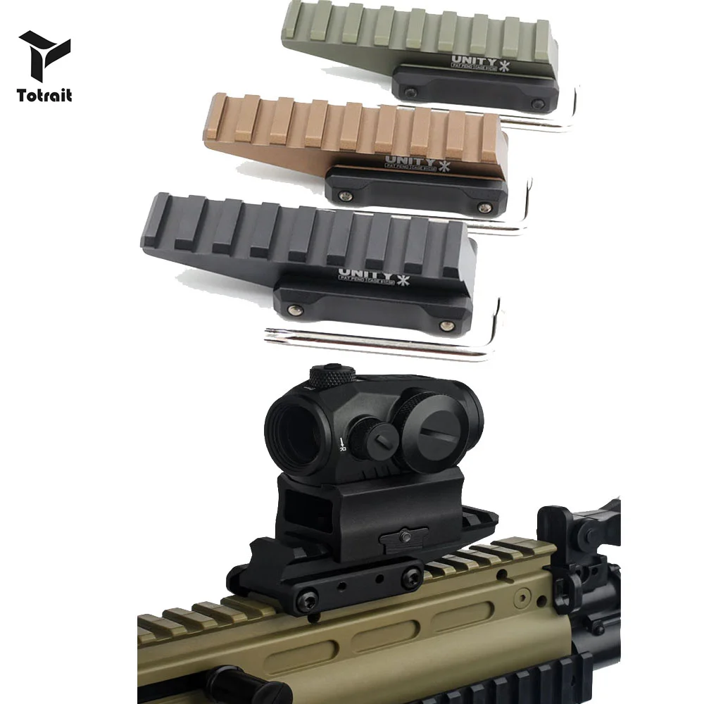 

TOtrait Tactical Unity Fast Optic Riser Red Dots Sight Riflescope Mount Picatinny Rail Mount For 558 552 T2