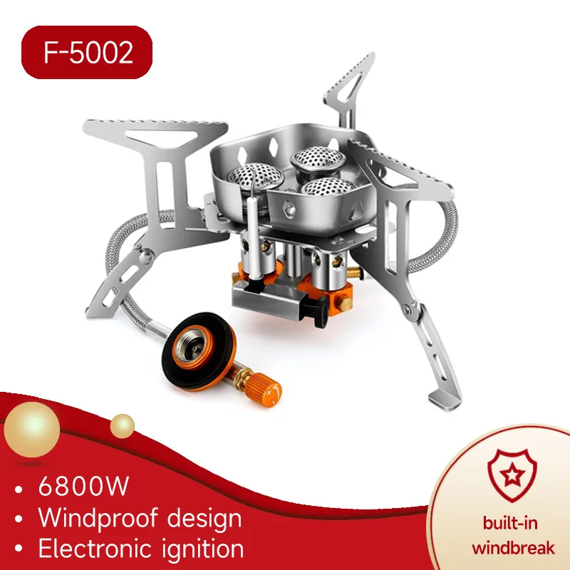 6800W мощная огневая горелка ветрозащитный кемпинг высокой мощности газовая