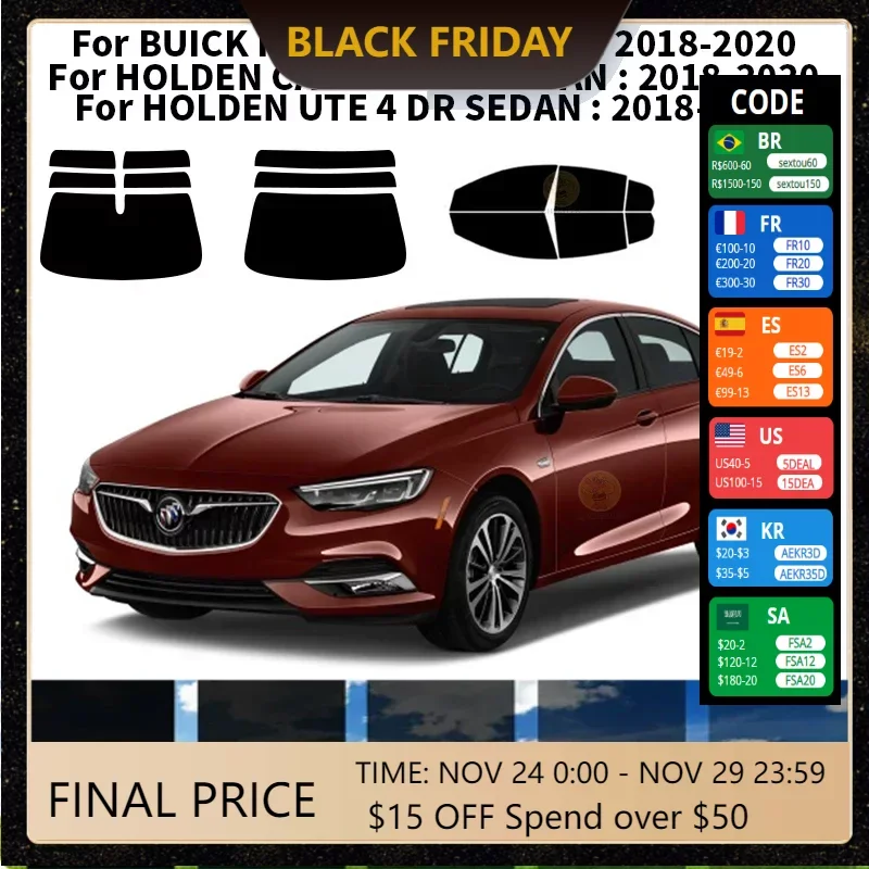 

Нанокерамическая Автомобильная УФ-пленка Precut для окна, автомобильная пленка для окна для BUICK REGAL 4 DR SEDAN 2018-2020