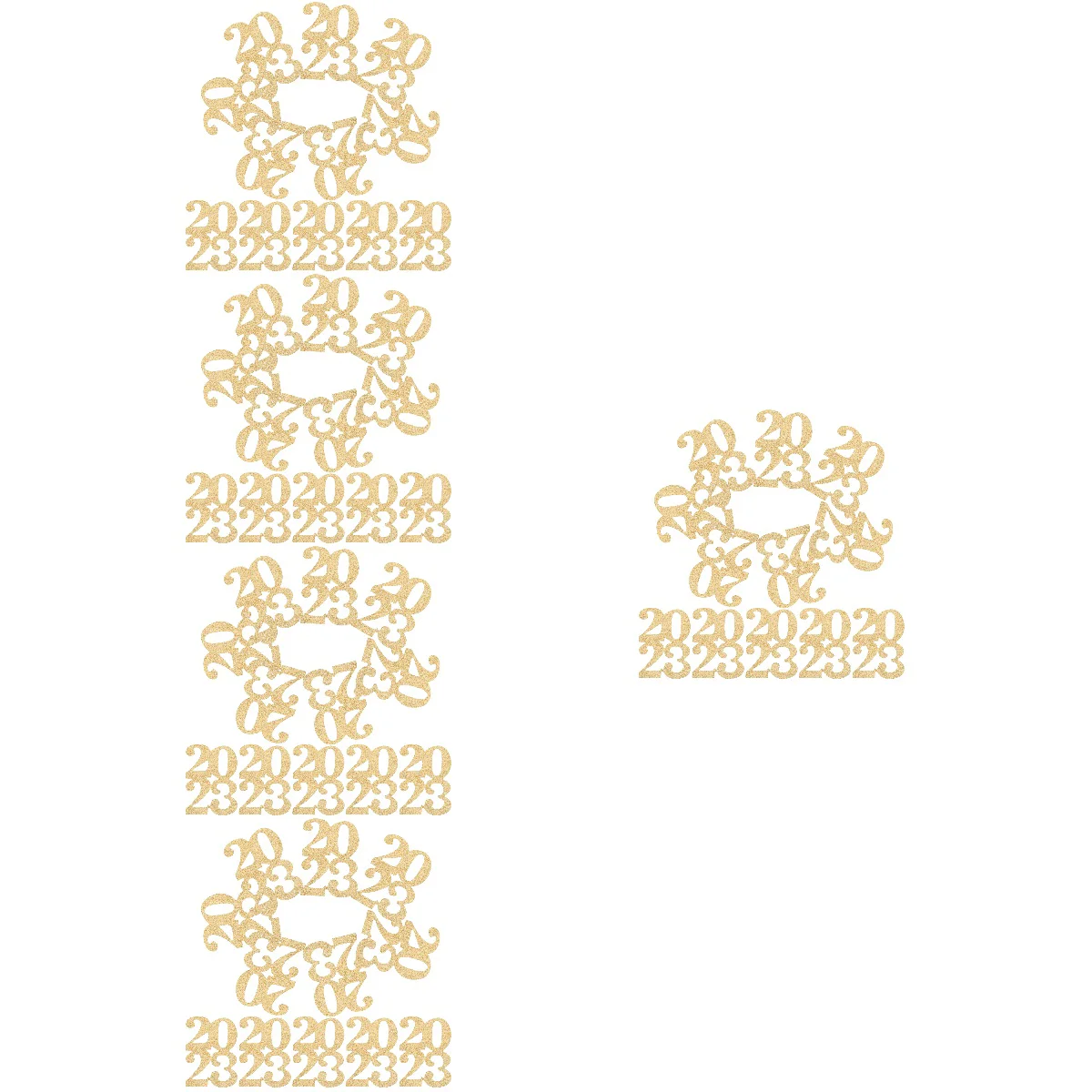 

120 pcs Glitter 2023 Graduation Cutouts Tags DIY 2023 Graduation Favor Tags