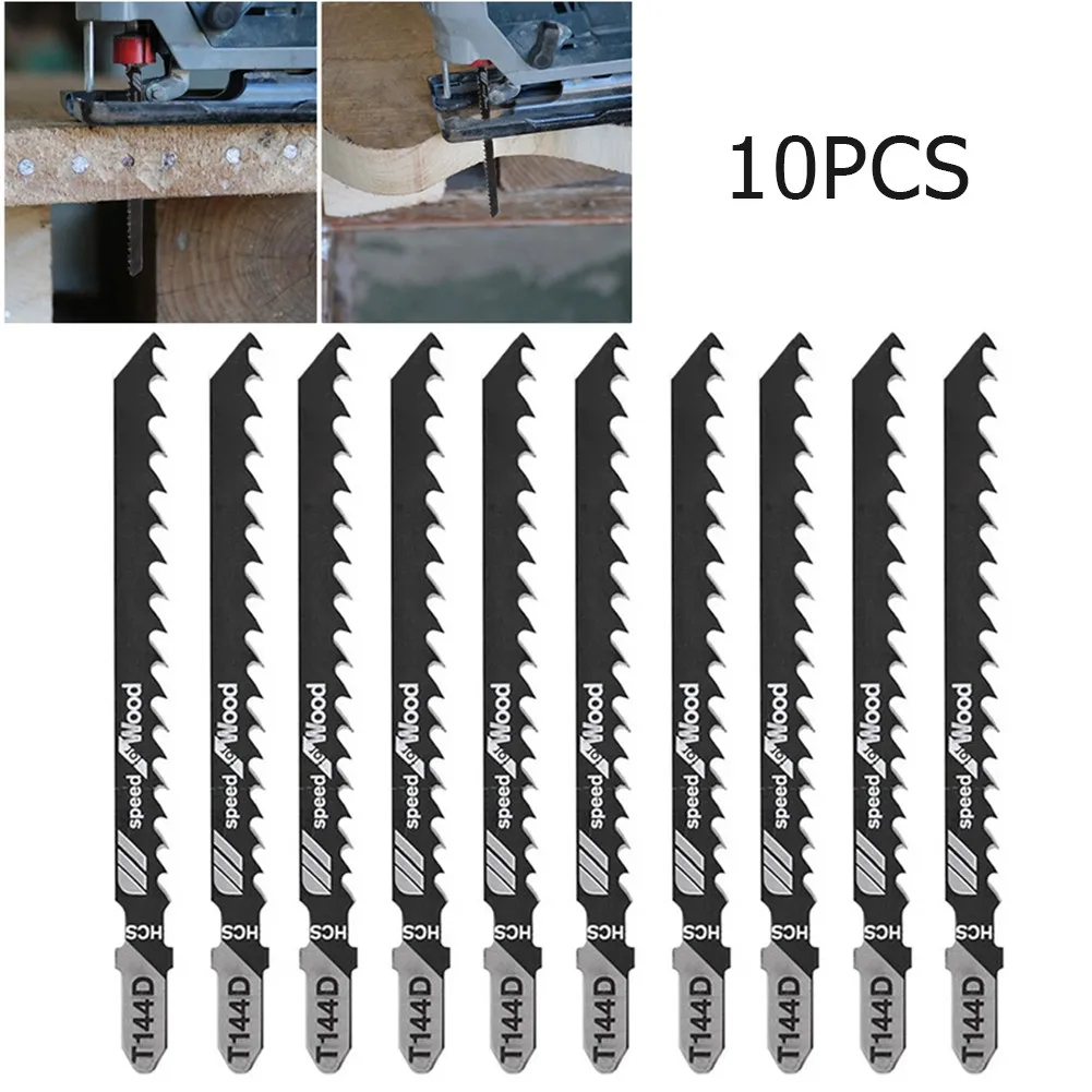 

10 HCS Jigsaw Blades Set Metal Wood Assorted T144D For High Speed Professional Cutting Woodworking Power Tool Saw Blade Hot！