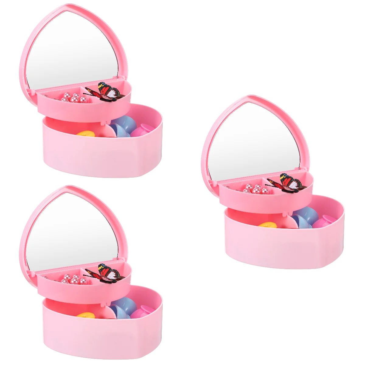 

Hair Accessories Storage Box Sundries Container Heart Jewelry Girls Small Women Portable Travel Toddler Toys