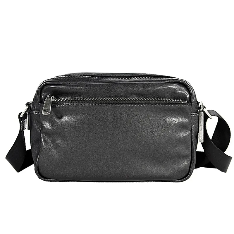 Casual high-quality genuine leather men's shoulder bag outdoor business travel designer luxury real cowhide work messenger bag