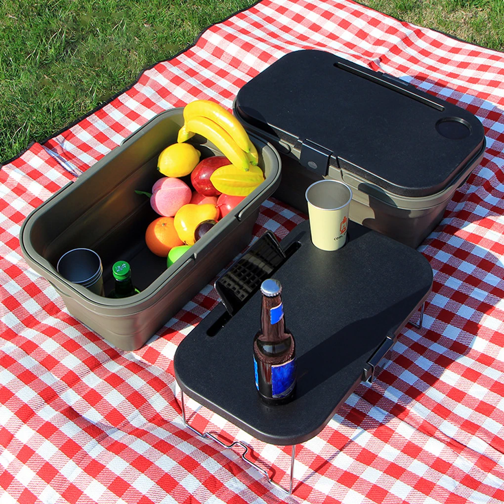 

Coolcamp Camping Folding Basket with Handles Outdoor Collapsible Sink Large Capacity Storage Case Wash Basin Dish Bowl