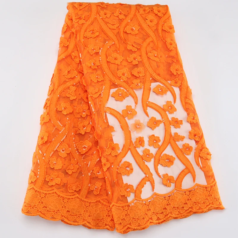 

Новое поступление, французская кружевная ткань из тюля с аппликацией, 5 ярдов, 2022, Высококачественная африканская молочная шелковая ткань для вечерние платья