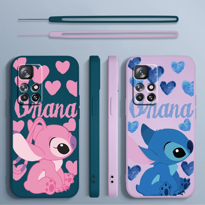 

Disney Stitch Cool For Redmi K60 K50 K40 K30 K20 10C X 9C T AT A 8A 7A Gaming Pro Plus Liquid Rope Silicone Phone Case