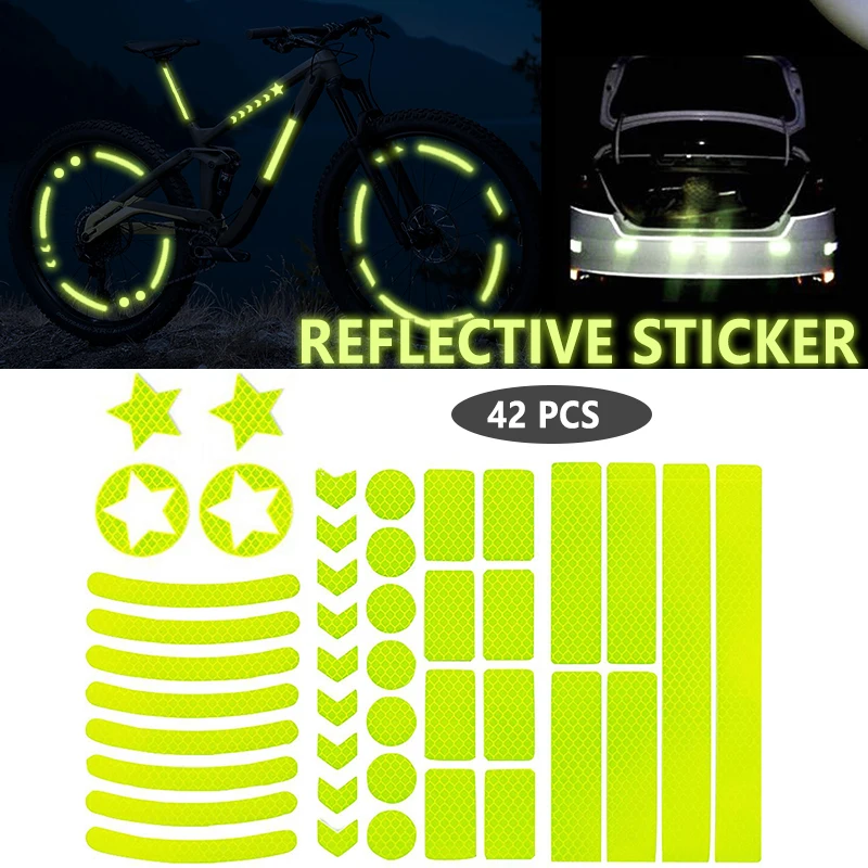 

Self-Adhesive Reflective Stickers Waterproof Luminous Wheel Hub Decals for Motorcycle Bicycle Ccooter