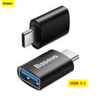 Baseus USB папа к USB Type C Женский OTG адаптер конвертер для Macbook PC Мужской USB OTG адаптер TYPE-C Женский кабель для зарядного устройства