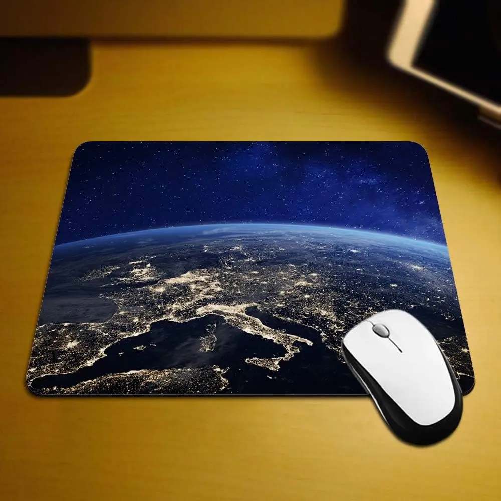 

Earth from Space Europe Gaming Mouse Pad EU UK Italy Spain Non-Slip Rubber Mouse Pad for Laptop Office Home 9.5 Inch x 7.9 Inch