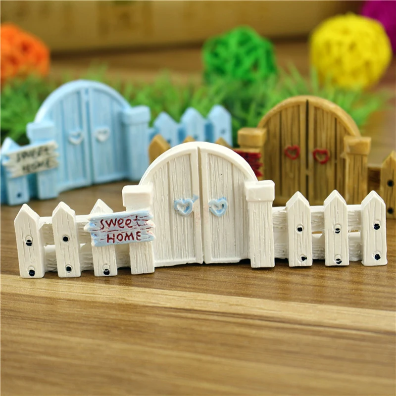 

Wooden Fence Micro-landscape Fence Railings Ornament DIY Mini Fairy Garden Cottage Landscape Resin Design Decorative Craft