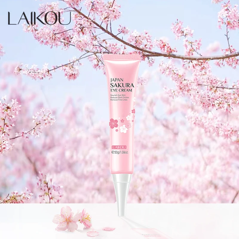 

LAIKOU Japan Sakura Eye Cream Moisturizing Anti-Age Wrinkles Remove Dark Circles Smooting Puffiness Fine Lines Firming Eye Care