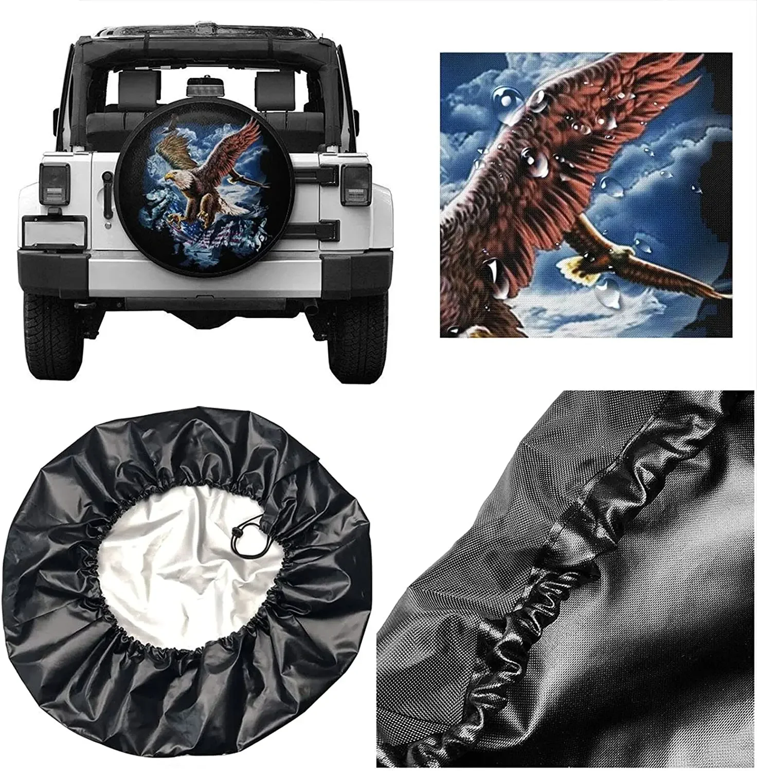 Delumie патриотический Волк и Орл крутые запасные шины крышки Защита колес