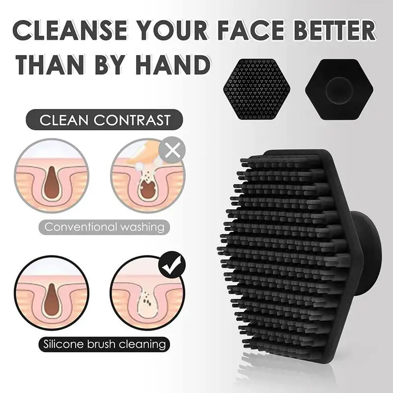 

Silicone Face Cleansing Brush Soft Facial Cleanser Face Scrubber Deep Face Pore Brush Skin And Blackhead Remover For Exfoliating