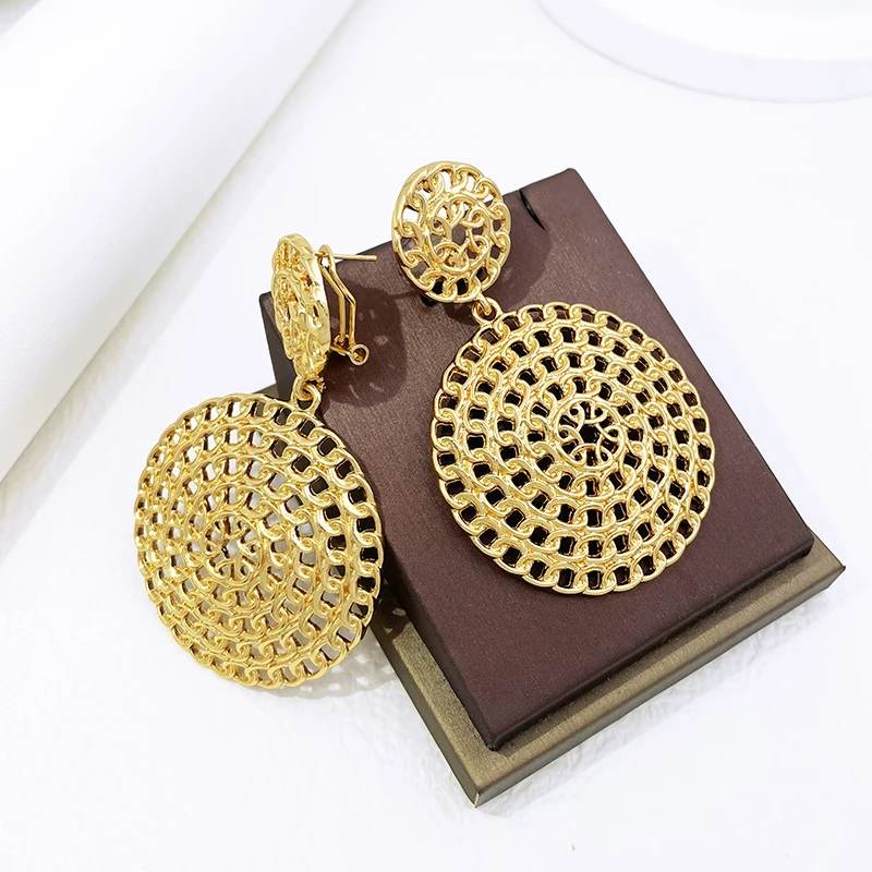 Женские серьги с золотым покрытием 18 К