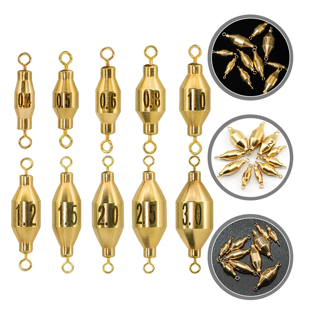 

Fishing Weights Sinkers Copper Tackle Forinner Swivels Professional Metal Trollingup Set Quick Saltwater Inline Raindrop