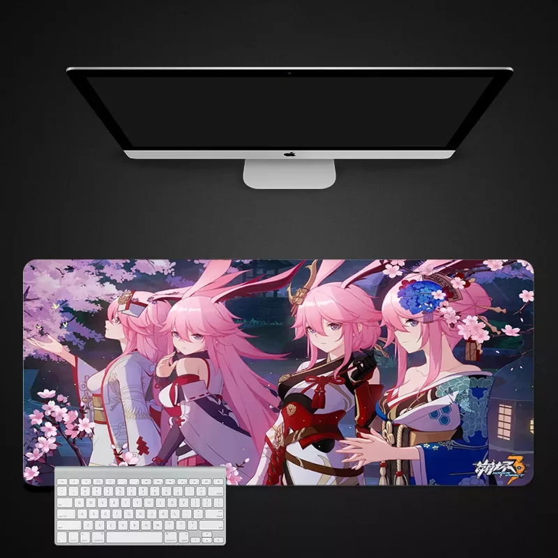 

Mouse Pad Anime Honkai Impact 3 Large Gaming Mousepad Gamer Keyboard Mouse Mats Kawaii Carpet Computer Table Desk Mat