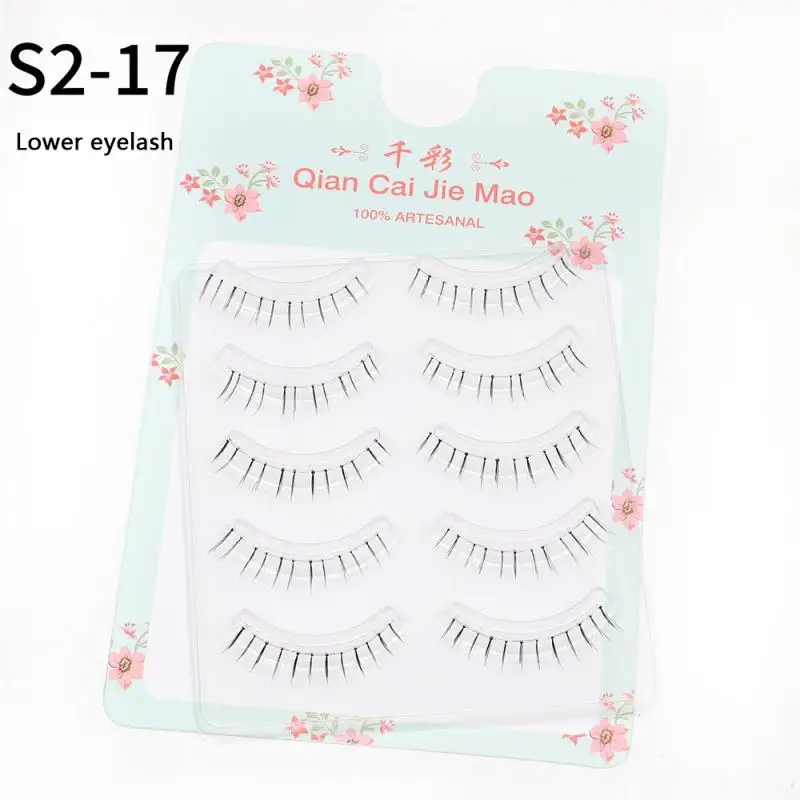 

False Eyelashes Pointed Tail Style No Harm To The Eyes Low Allergenicity Easy To Wear Lightweight Design Eyelash Glue Cosmetics