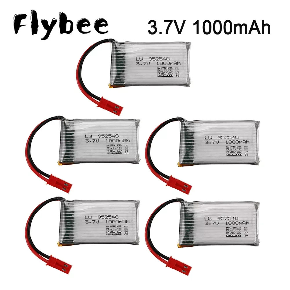 

RC Drone Lipo Battery JST plug 902540 3.7V 1000mAh 25c Lipo 1S Battery For MJX x400 X300C X800 Quadcopter Parts