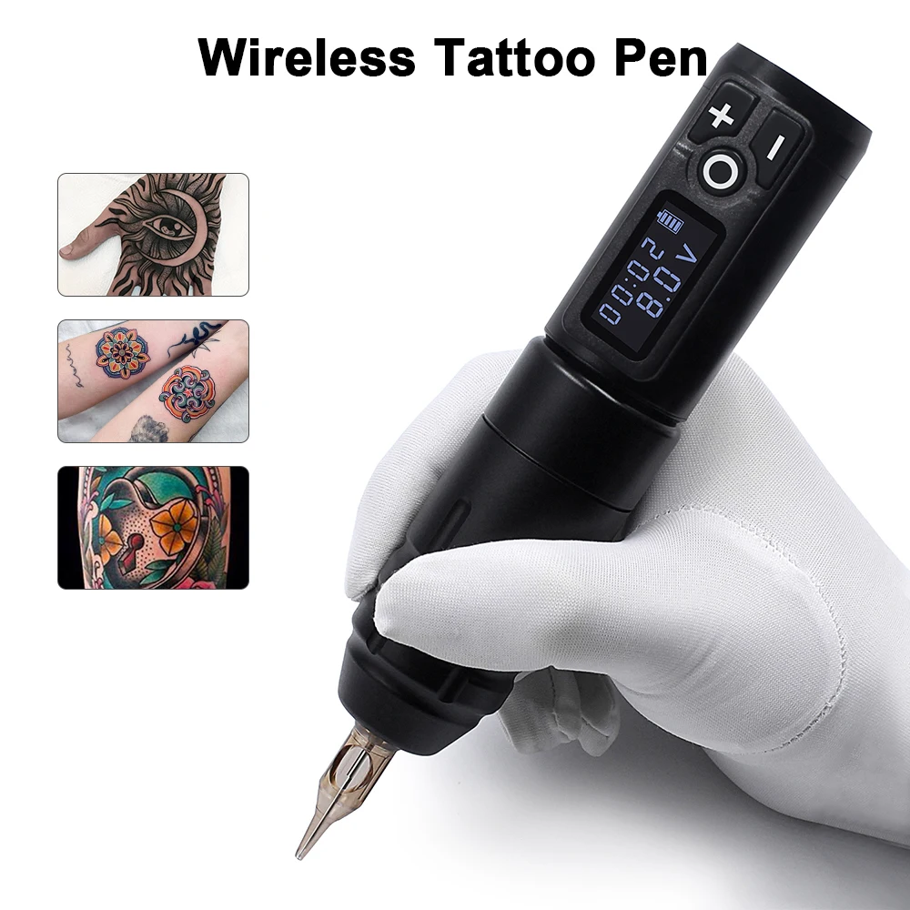 Professional Wireless Tattoo Machine Pen Rotary Tattoo Machine Lithium Battery Fast Charge Wireless Tattoo Machine for Body Art