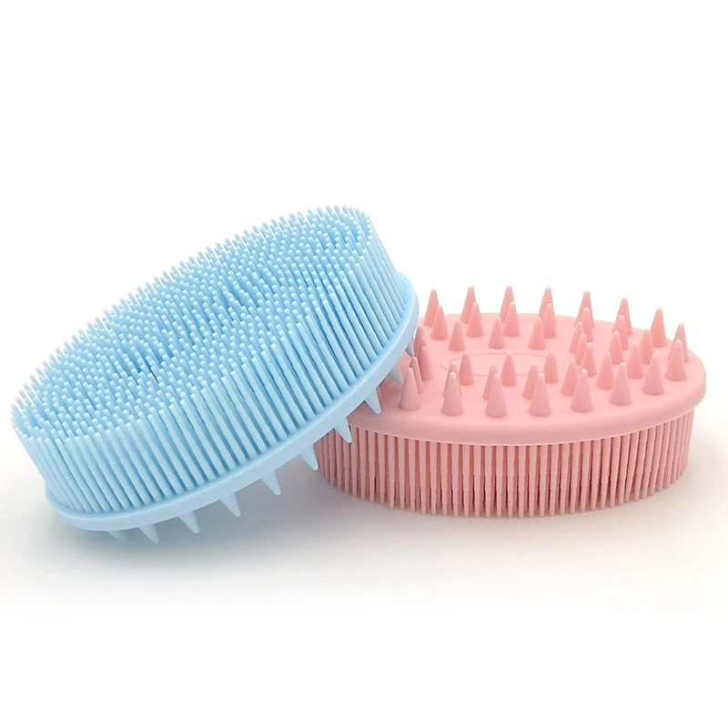 

2Pcs Silicone Body Cleaning Brush, Suitable For Shower, Exfoliating Body Brush, Scalp Massager Dry And Wet Easy To Clean